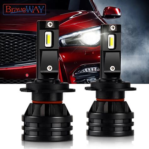 Braveway Car Lights H4 Led H7 16000lm H1 H3 H8 H11 Led Atuo Lamp For Car Headlight Bulb Hb3 Hb4 9005 9006 Turbo Led Bulbs 12v Car Headlight Bulbs(led)